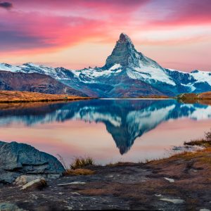 Peinture sur toile Matin Dans Les Alpes Suisses – Image 1