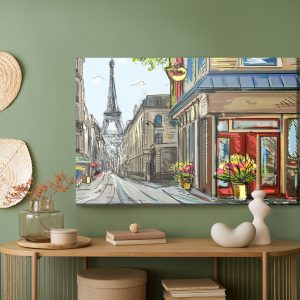 Peinture sur toile Les Rues De Paris Comme Une Bande Dessinée – Image 5