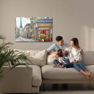 Peinture sur toile Les Rues De Paris Comme Une Bande Dessinée – Image 7