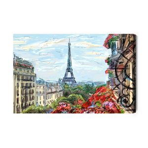 Peinture sur toile Paris Dessiné – Image 2