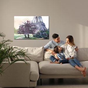 Peinture sur toile Tour Eiffel Peinte À L'aquarelle – Image 7