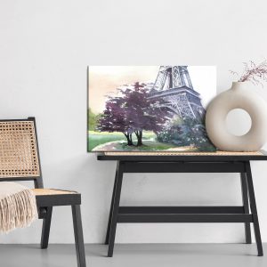 Peinture sur toile Tour Eiffel Peinte À L'aquarelle – Image 6