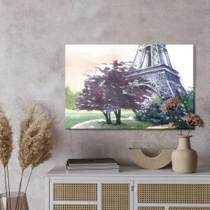 Peinture sur toile Tour Eiffel Peinte À L'aquarelle – Image 3
