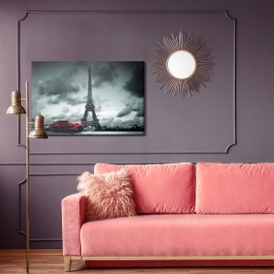 Peinture sur toile Vieille Voiture Dans Le Contexte De La Tour Eiffel – Image 4