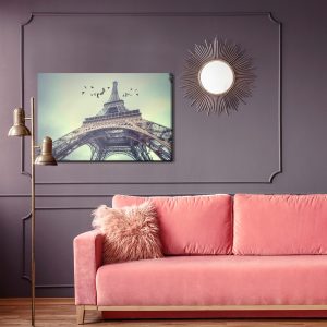 Peinture sur toile Vue De Dessous De La Tour Eiffel – Image 4