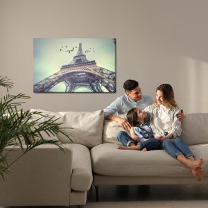 Peinture sur toile Vue De Dessous De La Tour Eiffel – Image 7