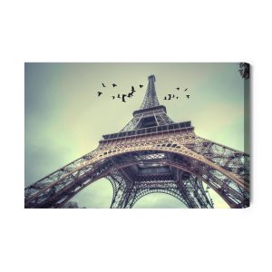 Peinture sur toile Vue De Dessous De La Tour Eiffel – Image 2