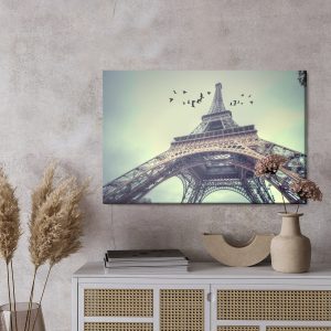 Peinture sur toile Vue De Dessous De La Tour Eiffel – Image 3