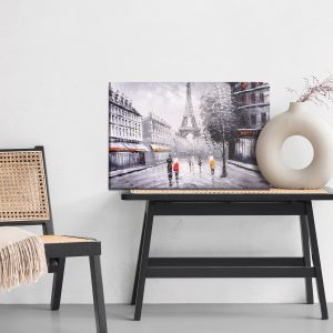 Peinture sur toile Les Gens Admirant La Tour Eiffel – Image 6