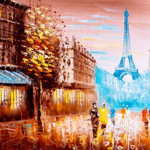Peinture sur toile Une Vue Abstraite De Paris – Image 1