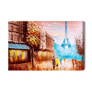 Peinture sur toile Une Vue Abstraite De Paris – Image 2
