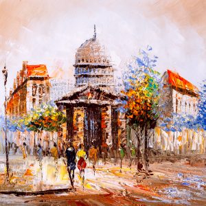 Peinture sur toile Les Rues De Paris Peintes – Image 1