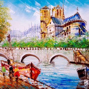 Peinture sur toile Seine À Paris – Image 1