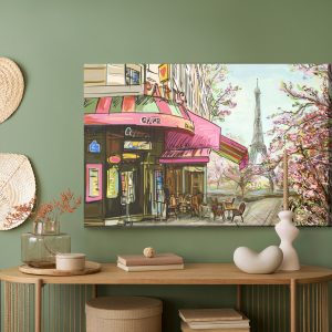 Peinture sur toile Café De Paris Comme Dessiné – Image 5