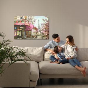 Peinture sur toile Café De Paris Comme Dessiné – Image 7