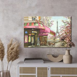 Peinture sur toile Café De Paris Comme Dessiné – Image 3