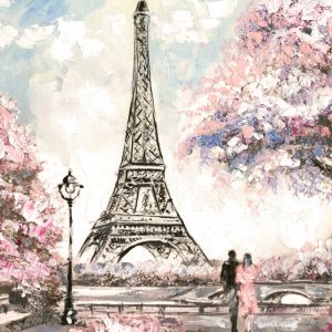 Peinture sur toile Photo Romantique De Paris – Image 1