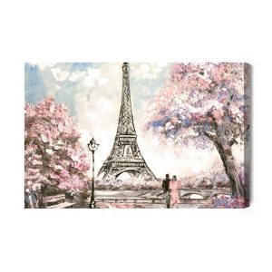 Peinture sur toile Photo Romantique De Paris – Image 2
