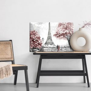 Peinture sur toile Vue Romantique À Paris – Image 6