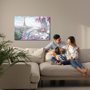 Peinture sur toile Vue Sur La Tour Eiffel – Image 7