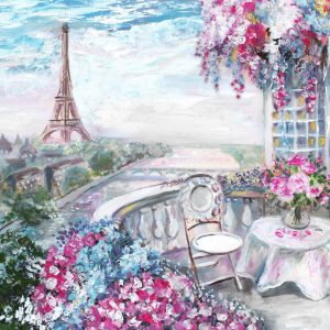 Peinture sur toile Vue Sur La Tour Eiffel – Image 1