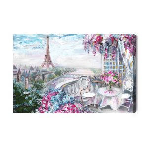 Peinture sur toile Vue Sur La Tour Eiffel – Image 2