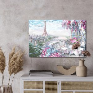 Peinture sur toile Vue Sur La Tour Eiffel – Image 3