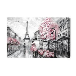 Peinture sur toile En Amour Dans Les Rues De Paris – Image 2