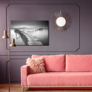 Peinture sur toile Amarrage Noir Blanc – Image 4