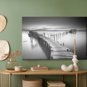 Peinture sur toile Amarrage Noir Blanc – Image 5