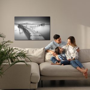 Peinture sur toile Amarrage Noir Blanc – Image 7