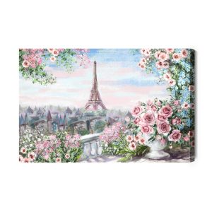 Peinture sur toile Vue Depuis Le Balcon De La Tour Eiffel – Image 2