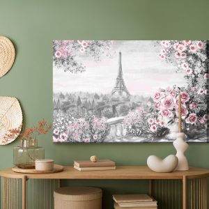 Peinture sur toile Vue Sur La Tour Eiffel Depuis La Terrasse – Image 5