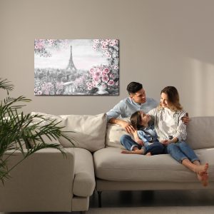 Peinture sur toile Vue Sur La Tour Eiffel Depuis La Terrasse – Image 7