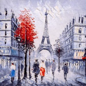 Peinture sur toile Construction Parisienne – Image 1