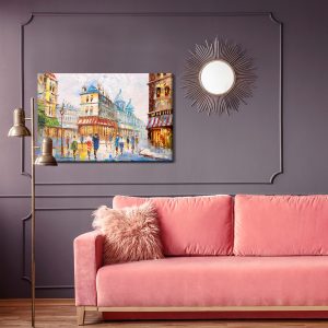 Peinture sur toile Rue Parisienne Comme Peinte – Image 4
