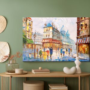 Peinture sur toile Rue Parisienne Comme Peinte – Image 5