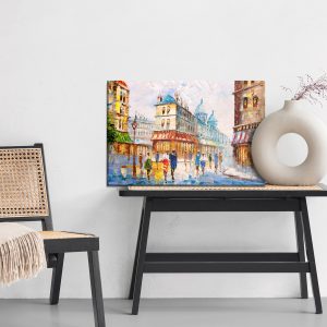 Peinture sur toile Rue Parisienne Comme Peinte – Image 6