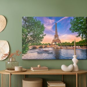 Peinture sur toile Vue Sur La Seine Et La Tour Eiffel – Image 5