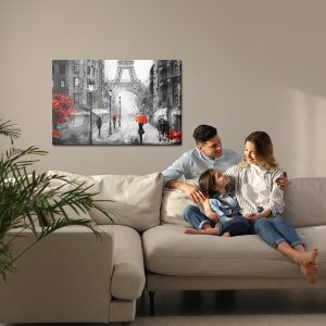 Peinture sur toile Vue De La Rue De Paris – Image 7
