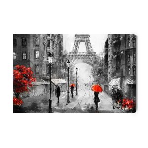 Peinture sur toile Vue De La Rue De Paris – Image 2