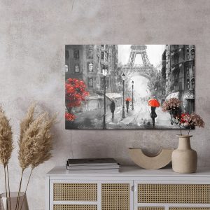 Peinture sur toile Vue De La Rue De Paris – Image 3