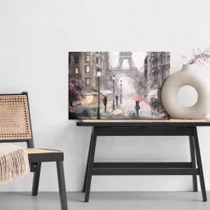 Peinture sur toile Une Rue Parisienne Aux Couleurs Pastel – Image 6