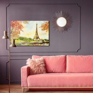 Peinture sur toile Vue Sur La Tour Eiffel En Automne – Image 4