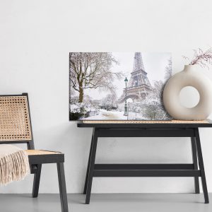 Peinture sur toile Vue Sur La Tour Eiffel En Hiver – Image 6