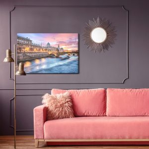 Peinture sur toile Pont De Paris Le Soir – Image 4