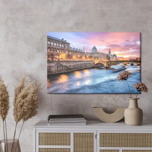 Peinture sur toile Pont De Paris Le Soir – Image 3