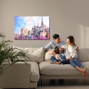 Peinture sur toile Cathédrale Notre-Dame Parmi Les Fleurs – Image 7