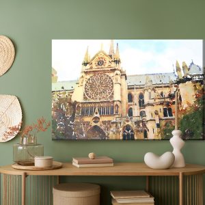 Peinture sur toile La Cathédrale Notre-Dame Peinte – Image 5