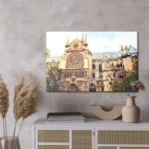 Peinture sur toile La Cathédrale Notre-Dame Peinte – Image 3